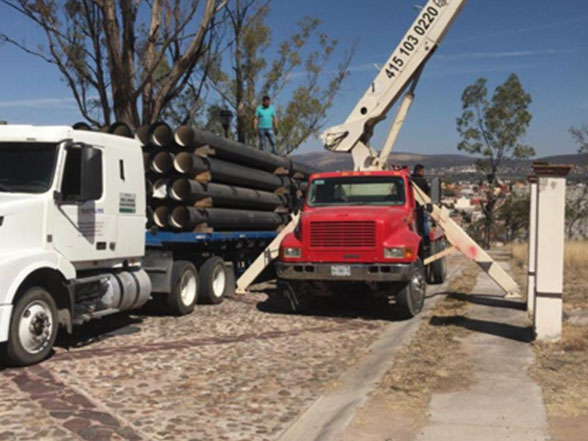 Línea de abastecimiento de agua potable foto 01